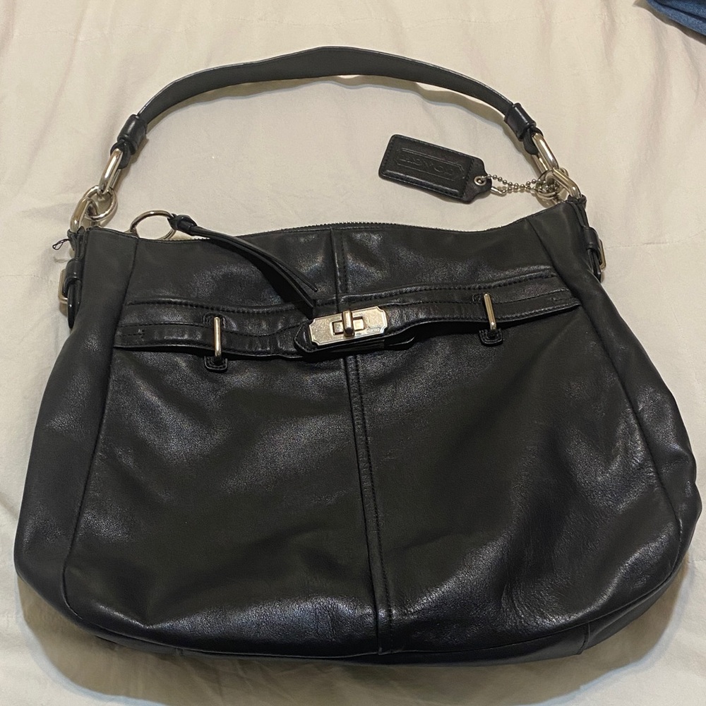 Coach Black Leather Women's Bag